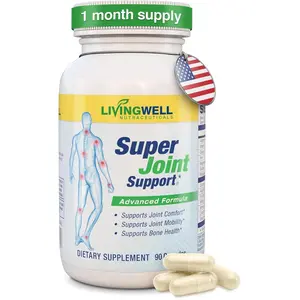 SUPER JOINT SUPPORT: Glucosamine, Chondroitin, MSM, Vitamin D and B12, FruiteX-B Joint Supplement, Maximum Pain Management, Bone & Muscle Health, Flexibility & Mobility for Men & Women, 90 Capsules