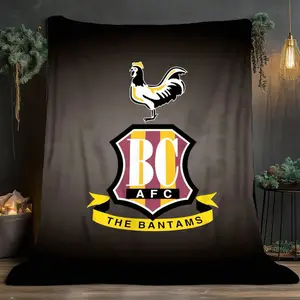 Bradford City Black Halo Background Soft and comfortable home blankets, small throw blankets, nap blankets, perfect Christmas gifts for friends and besties. Super soft heat-pressed blankets.Y25121910