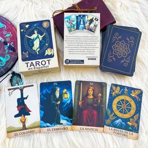 Beginner Tarot Cards in Spanish Language, Introduction to Spanish Tarot Deck, 78 Spanish Tarot Oracle Cards, Ideal for Newbies, Tarot Cards Game