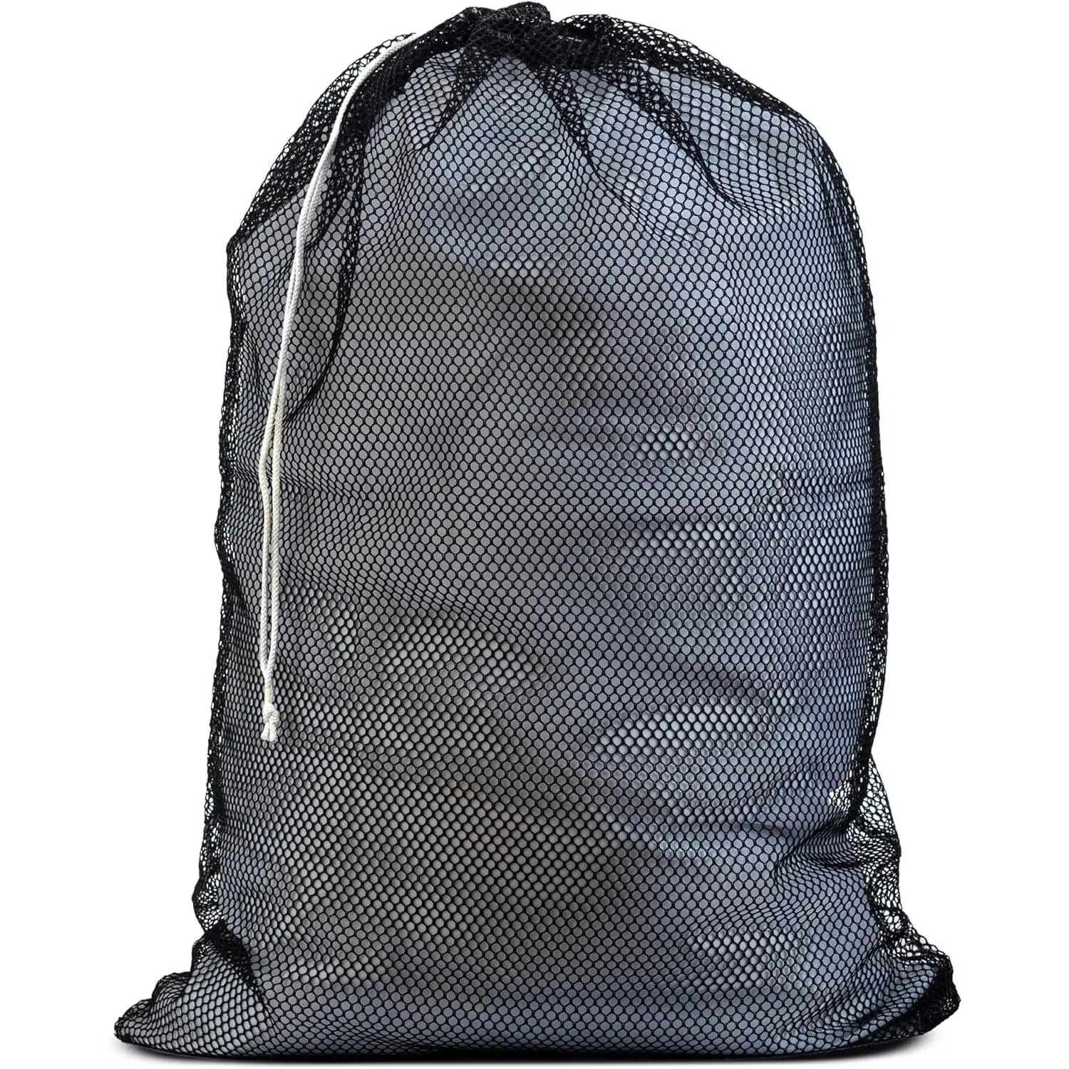 Mesh XL  Bag - Large 24" x 36" - Durable, Machine Washable with Secure Drawstring Closure -  for College Dorms, Laundromats, Apartments (Black)