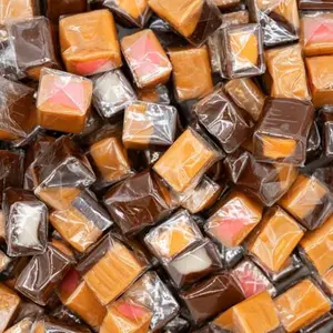 Caramel Cubes Mix - 2 Pound Bulk Pack (About 150 Count) - Assorted Flavors - Soft Filled Candy - Individually Wrapped