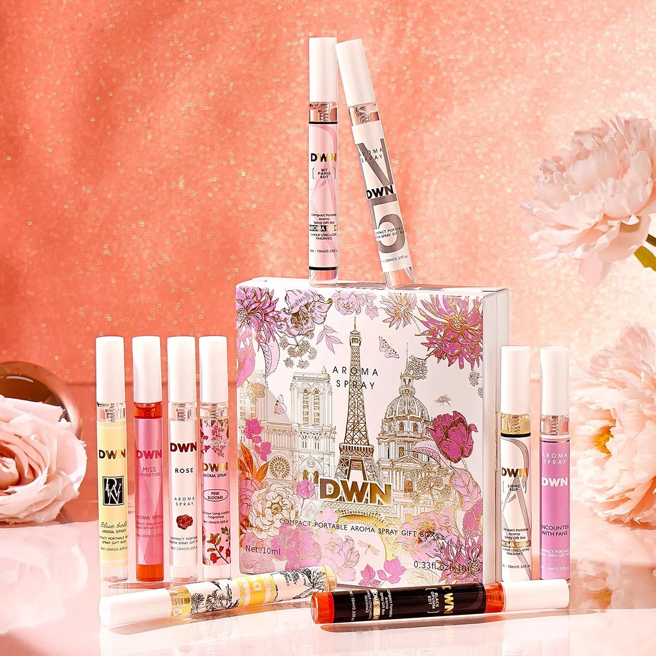 Women's 10-Piece Fragrance Discovery Set - Limited Edition Brazilian Perfume with Carefully Picked Floral & Fruity Scents, Alcohol-Free Spray for Travel, Carefully Picked Scents, Fragrance Sets, Scented