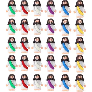 Mini Jesus Figures, Set of 30pcs Action Figures Little Jesus Figures, Tiny Jesus Figures to Hide and Seek Religious Gifts for Easter Egg Stuffers