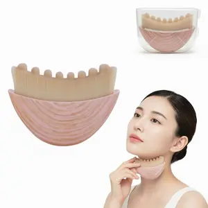 Lymphatic Contour Face Brush, Lymphatic Face and Body Brush, Lymphatic Drainage Massage Brush, Facial Cleansing Brush  Chin & Jawline Sculpting, Hypoallergenic Ergonomic Facial Cleansing Brush for Sculpting and Help Relieve Fatigue ( Pink and White )