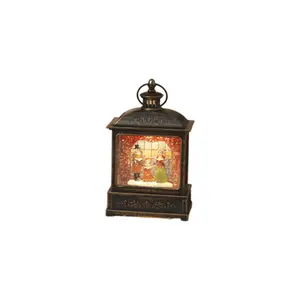 Holiday Scene Carolers Water Lantern