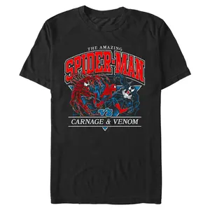 Marvel Men's Short-Sleeve, The Amazing Spider-Man vs Carnage and Venom Men's Graphic Tees, Menswear T-Shirt