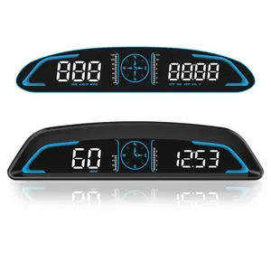 Digital GPS Speedometer Universal Heads Up Display for Car 5.5 inch Large LCD Display HUD with MPH Speed Fatigued Driving Alert Overspeed Alarm Trip Meter