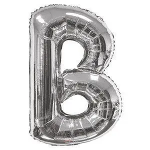 Letter B Silver 34" Balloon Foil Single Pack 15231-34 for Celebrations and Decor