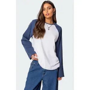 Edikted Women's Oversized Raglan Long Sleeve T-Shirt