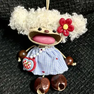 Healing Fruit Shell Bell Pendant, Indonesian Fruit Shell Doll, Hand-Ringed Stress Relief Sound Therapy, Unique Wind Chime Accessory