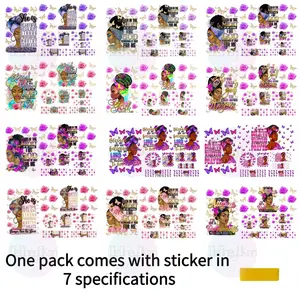 Mom Series UV DTF Sticker Set, 7 Sizes Creative Decorative Stickers, Includes Cup Sleeve, Notebook Cover, Spray Bottle Cap, Keychain