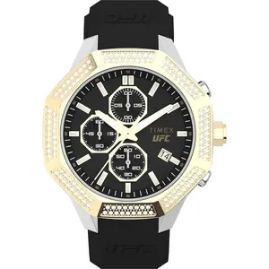 Timex UFC King Chrongraph Black Silicone Mens Watch TW2V85200 TW2V99200
