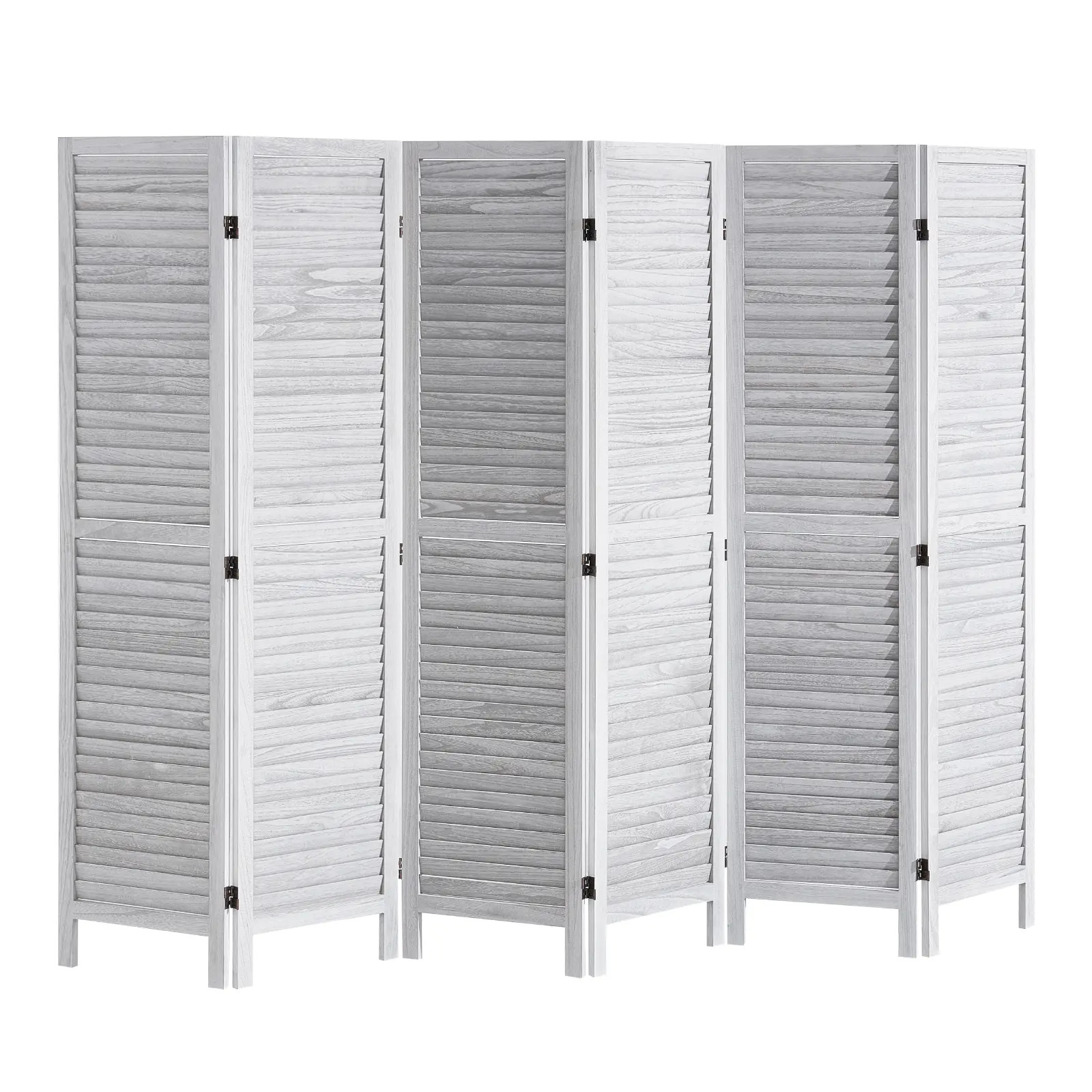 【summerfinds】VEVOR Wood Room Divider, 6 Panel Wood Folding Privacy Screen, 66.9 Inches Tall Indoor Louvered Wooden Partition, Portable Decoration Screen, for Room Separation, Home, Office, Restaurant & Bedroom