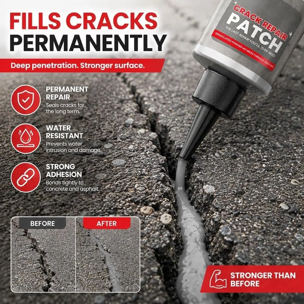 18 oz Concrete Asphalt Crack Filler, Waterproof Durable Sealant for Surface Repair,Premium crack filler designed for strong bonding between filler and base material, Marble Floor Easy to use Finish