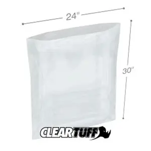 International Plastics  24 x 30 in. Clear Poly Bags, 0.004 Gauge - Case of 100