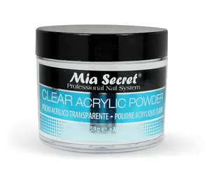 Mia Secret Clear Acrylic Powder 2oz Professional Nail System Transparent Acrylic Powder 59g