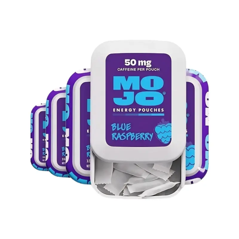 MOJO Energy Pouches, Tropical Punch Flavor, 50 mg per Caffeine Pouch, 15 Pouches, 5-Pack