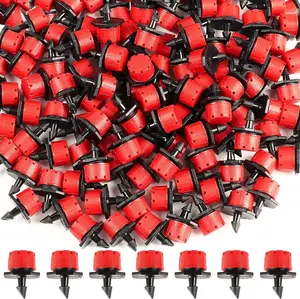 120 count Irrigation Drippers Sprinklers,1/4 Inch Drip Emitters, 360  Adjustable Flow Dripper, 8-Hole Irrigation Nozzles for Flower  Watering System