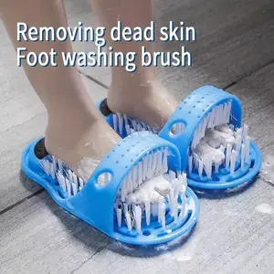 Easy to Clean Foot Washing Brush, 1pc Foot Scrub Massager Cleaner with Suction Cup, Dead Skin Remover for Shower Floor Blue