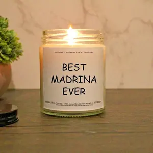 Best Madrina Ever Candle | Madrina Gift | Madrina Proposal Gifts | Gift For Godmother | Gifts For Madrina | Godmother Birthday Gift Candle