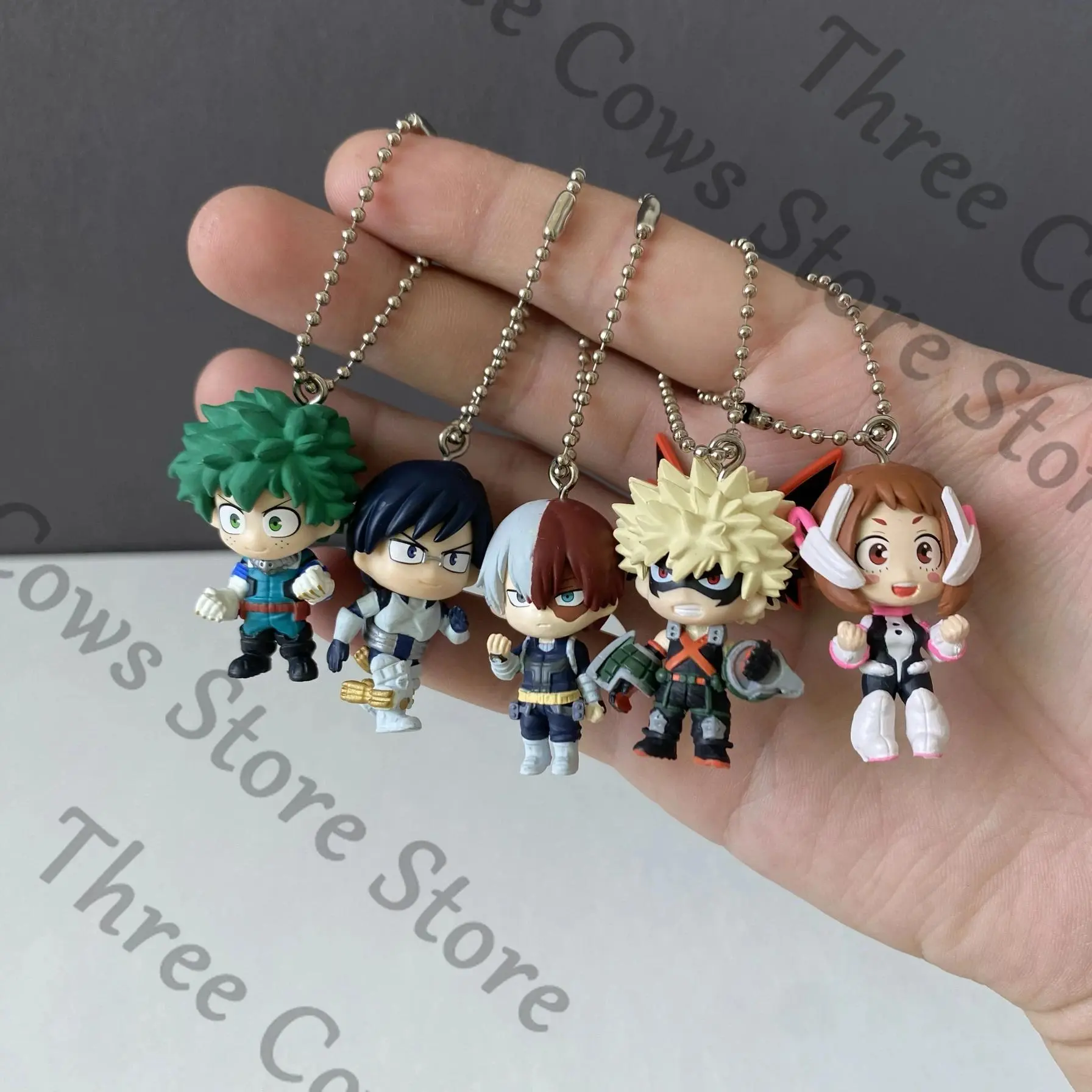 Anime My Hero Academia Bakugou Katsuki Todoroki Shoto Iida Tenya OCHACO URARAKA Cosplay Garage Kits Pendant Keychain Mascot Gift