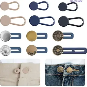12PCS No Sew Waistband Extenders – Adjustable Pants Button Expanders for Jeans & Trousers, Instant Comfortable Waist Fit Accessories for Women & Men Daily Wear