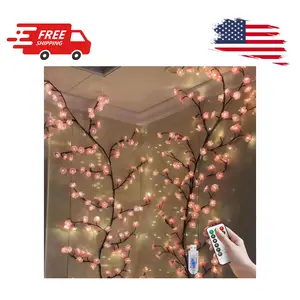 Cherry Blossom Branch LED Tree Lamp with 48 LED Lights and Remote (47 inch)