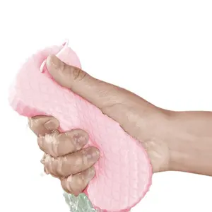 Exfoliating Sponge Special Scrubbing Towel Artifact for Babies Children Adults Painless Bathing Personal Pink One African Net Sponges Body Back Scrubber Body Brush