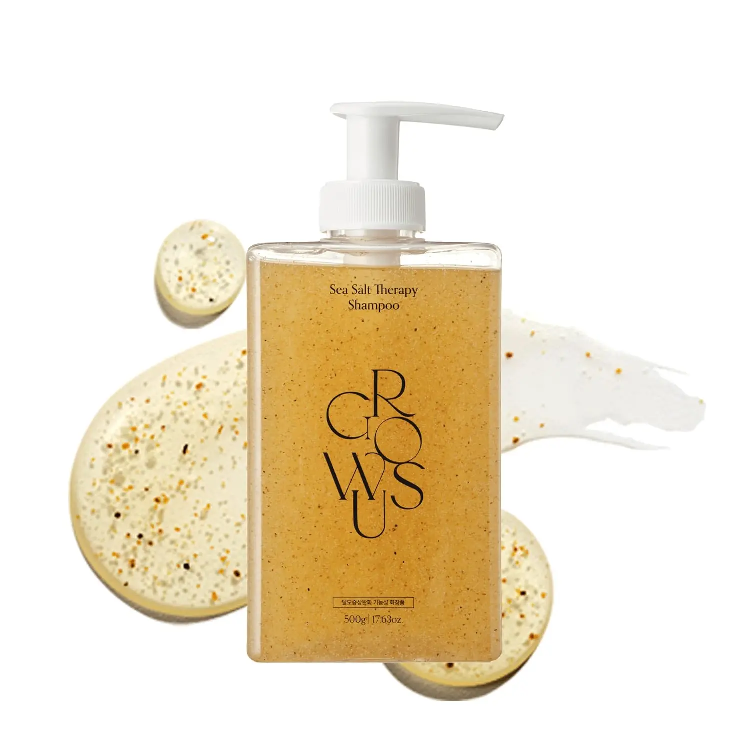 [GROWUS] Sea Salt Therapy Shampoo 500ml - Removes Product Buildup, dirt and oil, Maintain long-lasting soft scalp