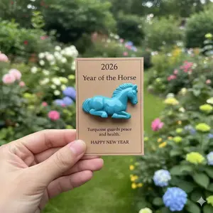 Year of Horse Blessing Greeting Card, Father's Day Mother's Day Valentine's Day Gift Card, Perfect Holiday Congratulations Message, Positive Message Card