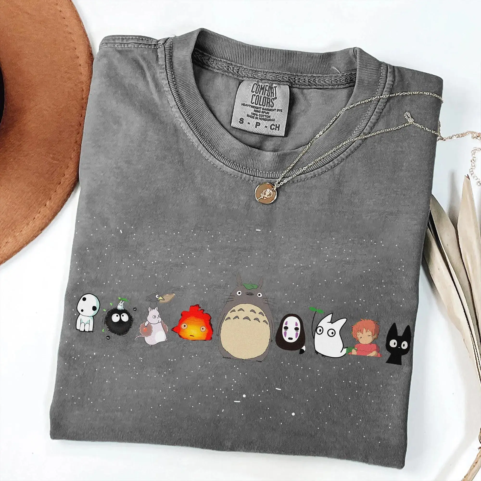Ghibili Stuido Characters Comfort Color Shirt, Ponyo Shirt, Sosuke Shirt, Studio Ghibli Gift Shirt, Y2K Shirt
