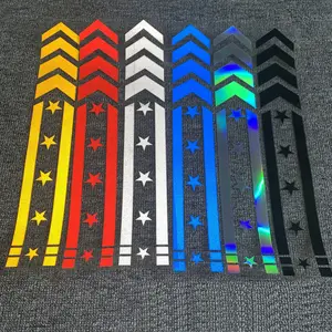 Two Easy-To-Install High-Visibility Reflective Mudguard Stickers, Suitable for Motorcycles And Electric Vehicles - Waterproof, Oil-Resistant, And Durable PVC Stickers Available in Various Colors.