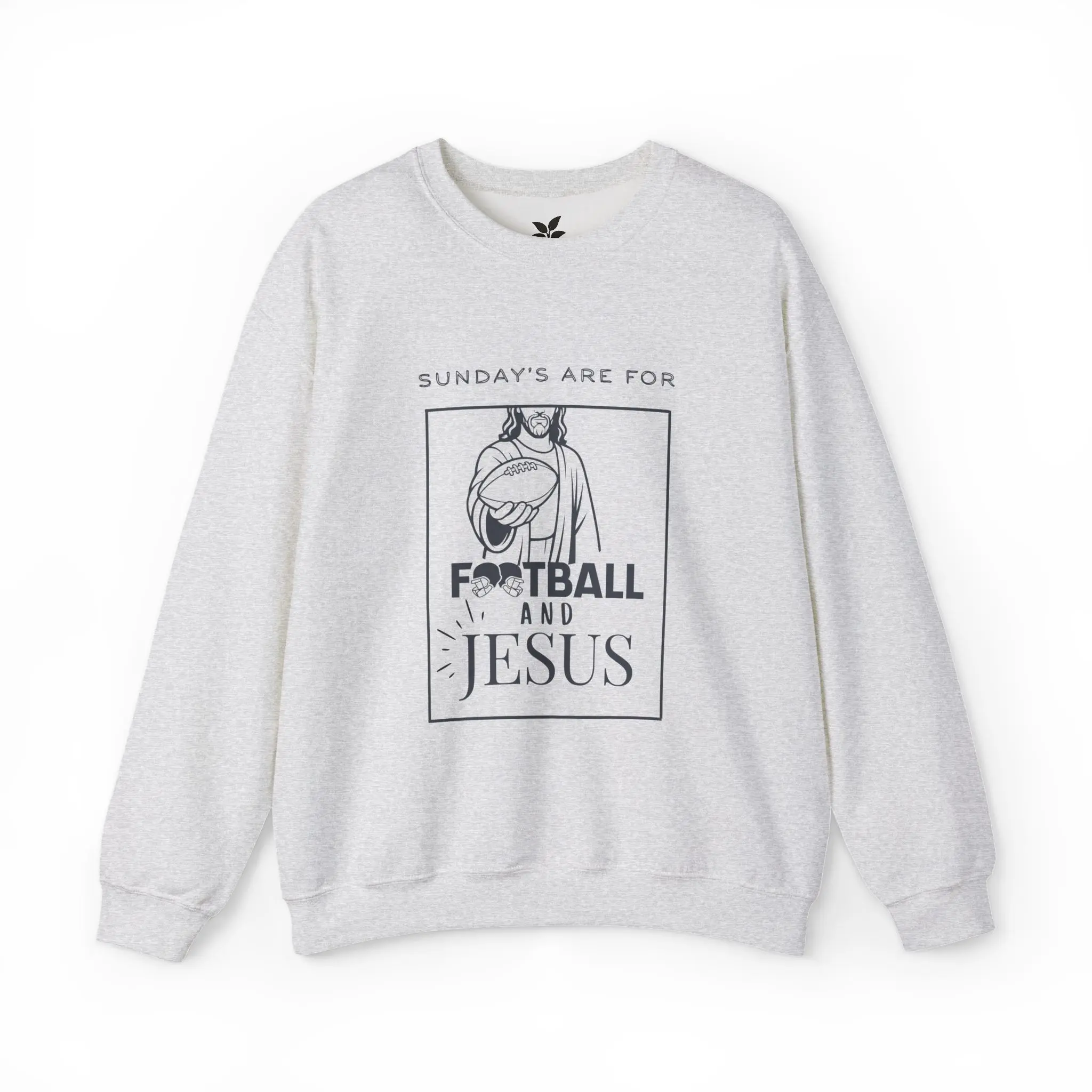 Football and Jesus Crewneck Sweatshirt - Cozy Unisex Apparel for Game Days, Faith-Based Gifts, Church Events, Sunday Best, Christian [...]