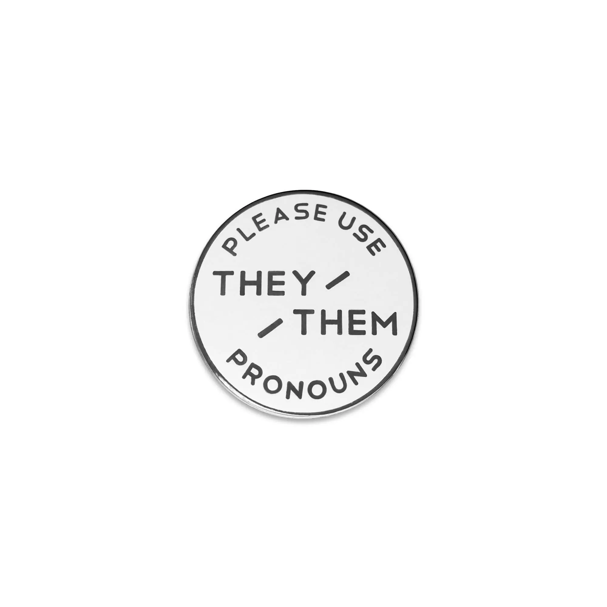 They/Them Enamel Pronoun Pin