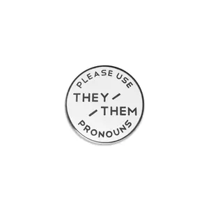 They/Them Enamel Pronoun Pin