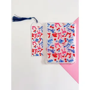 Cherry Ribbons Kindle Case for 12th Generation Paperwhite Signature & Colorsoft 7" Devices with Matching Bookmark