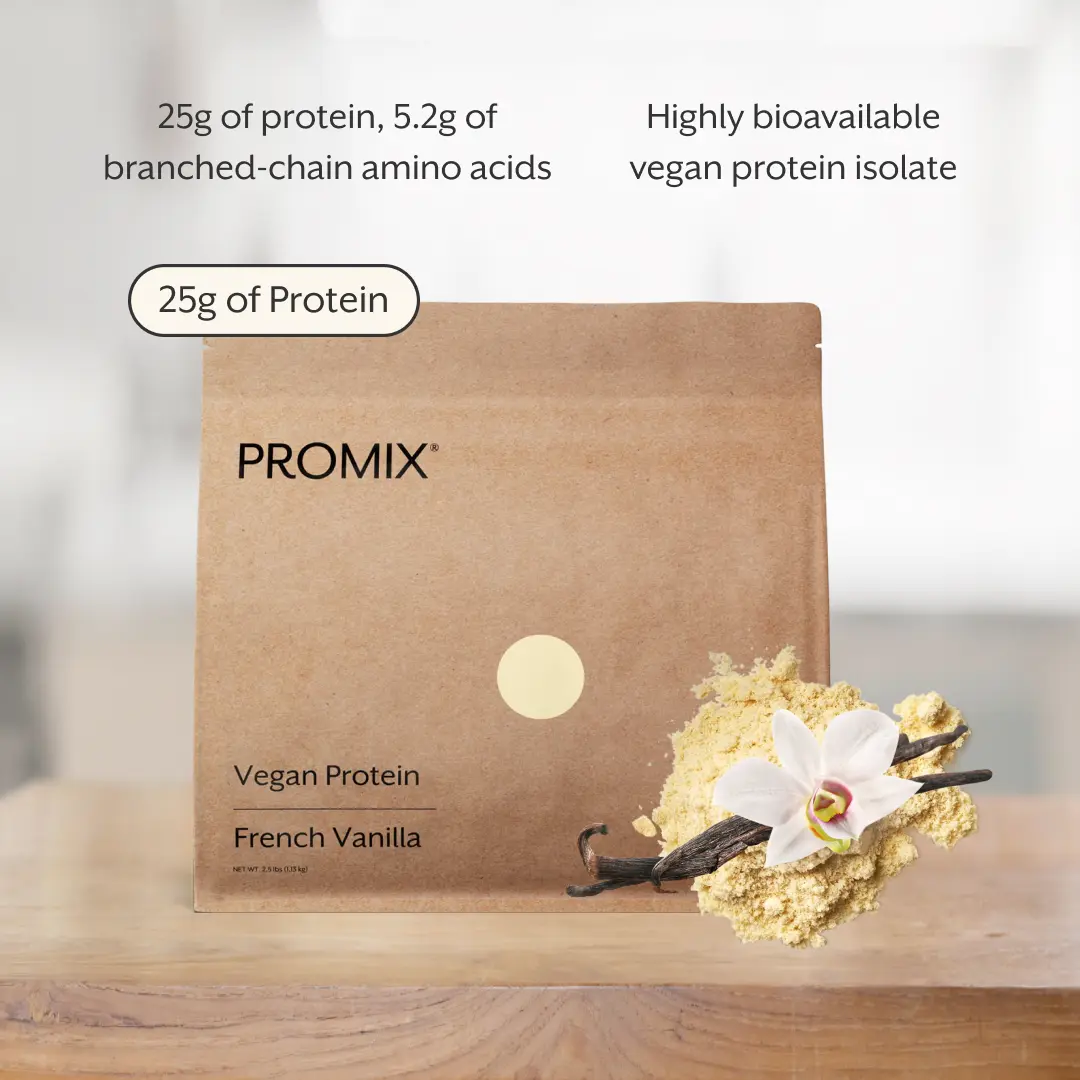 Promix Plant-Based Vegan Protein – 25g Protein – Pea Protein, Smooth & Easy to Blend – 2.5LB