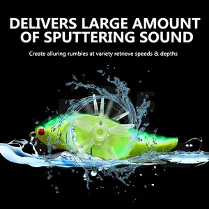 Bionic Cicada Hard Fish Lure - Spinning Fishing Bait with Propeller Treble Hook for Freshwater  Saltwater Fishing - 7.5cm/14g - Lifelike Design for Increased Catch Rates