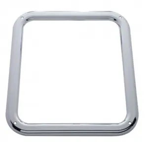 United Pacific Chrome Plastic Daylight Door View Window Trim with Hardware - Truck Vehicle Accessories for Kenworth W900, Replacement or Custom Upgrades, Enhances Interior Style