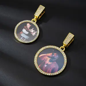 Personalized Memorial Photo Necklace, Hip Hop DIY Custom Picture Charm Jewelry