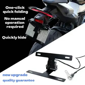 For  SUZUKI GSX-R1000 R License Plate Premium Adjustable License Plate Button Switch Effortless Contro License Bracket Frame