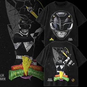 Black Ranger Graphic Tee, Zack Taylor Shirt, Walter Emanuel Jones Black Ranger T-Shirt, Mighty Morphin Power Rangers Vintage Washed Heavy Cotton Oversized Streetwear, Double Printed Retro 90s Nostalgia Unisex Hoodie, Superhero TV Show Graphic Shirt