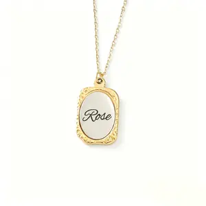 Custom Engraved Love Tag Necklace – Personalized Pendant, Perfect Gift for Her