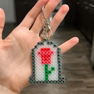 Forever Rose Keychain From Perler Beads