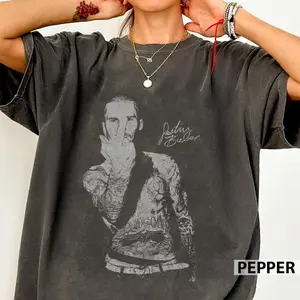 Coachella Bieber  Graphic T-Shirt, Vintage Middle Finger Justin Tee, Concert Apparel
