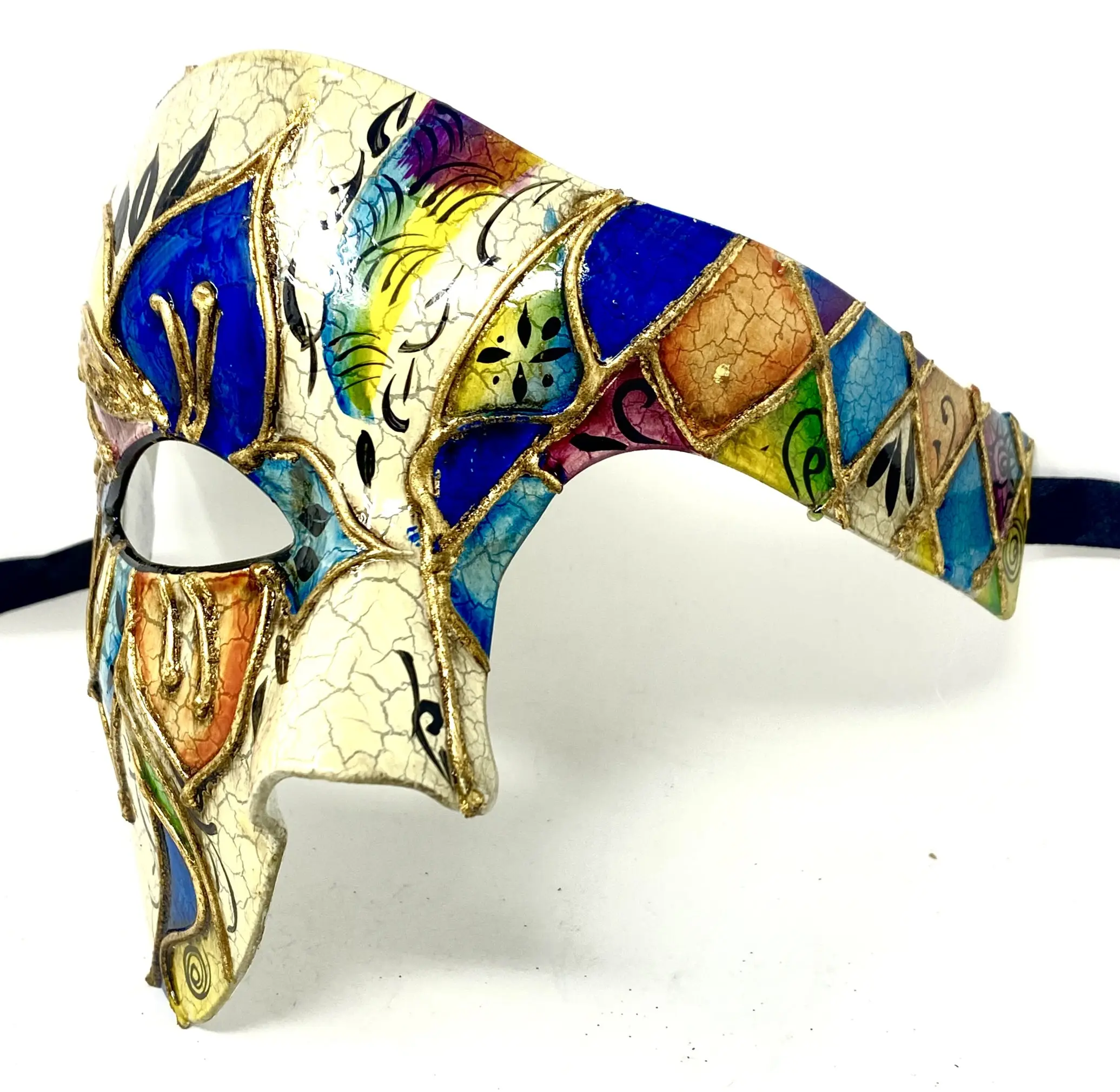 Half Face Men Phantom of The Opera Masquerade Party Mask for Halloween Mardi Gras Masks