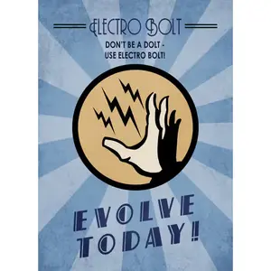 Bioshock Plasmids - Electro Bolt.Poster, Wall decor. Funny Poster Gift, Birthday Gift.