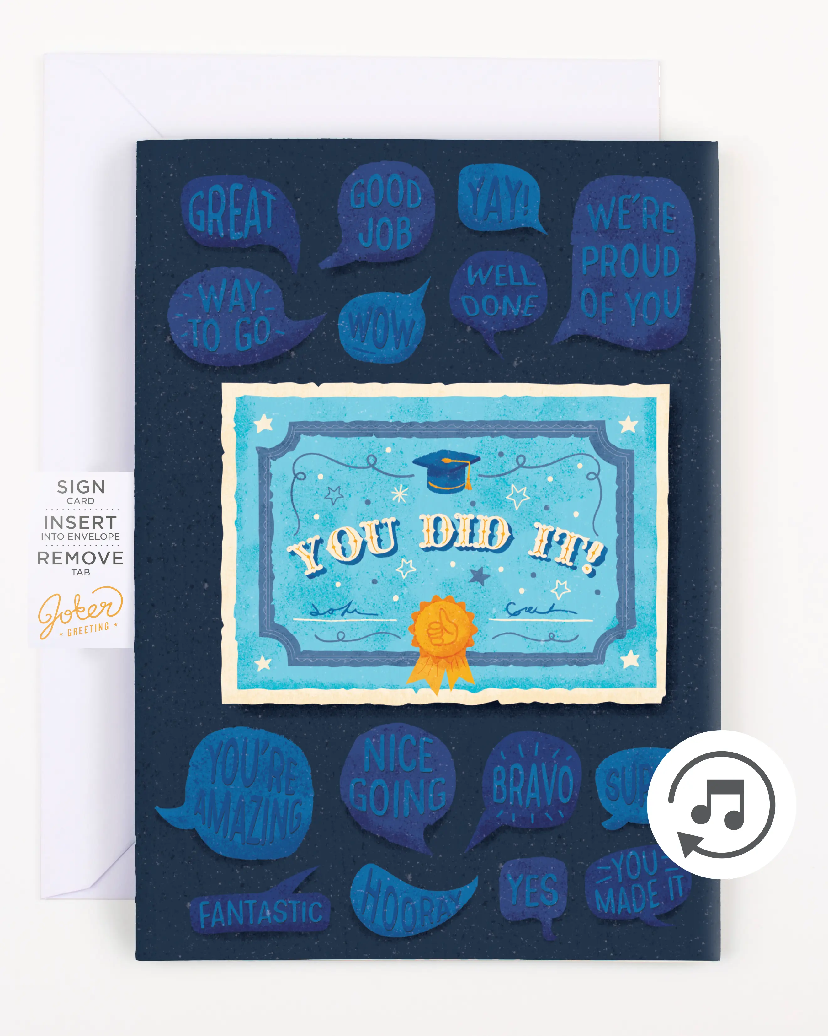 Endless Off-tune Graduation Card with Glitter Endless Off-tune Graduation Card with Glitter