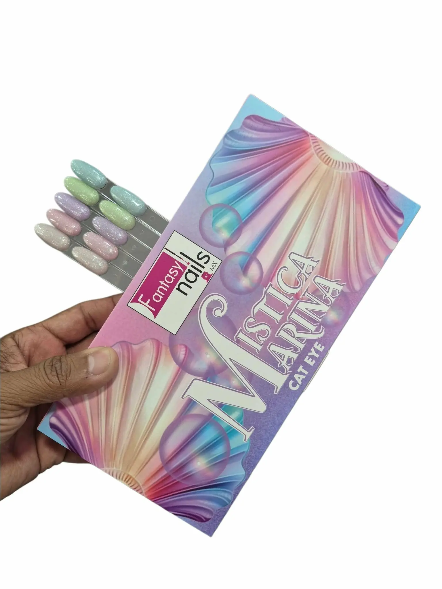 Fantasy Nails Mistica Marina Gel Polish Set - 5 Middle Cat-Eye Cosmetic Variants (15ml Each Bottle), Vibrant Manicure Pick for At-Home Gel Nails & Ballerina Designs, Gel Nails At Home