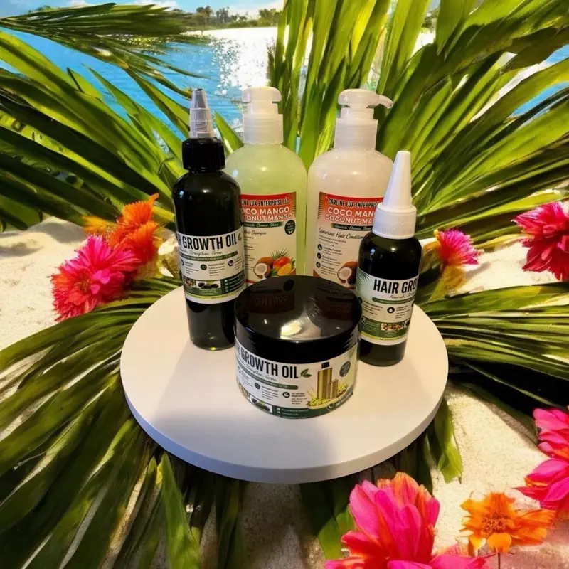 Miracle Indian set of 5 includes a 10 oz shampoo and conditioner, along with nourishing oils and pomade made from 100% natural ingredients, all designed to gently care for your hair's health.